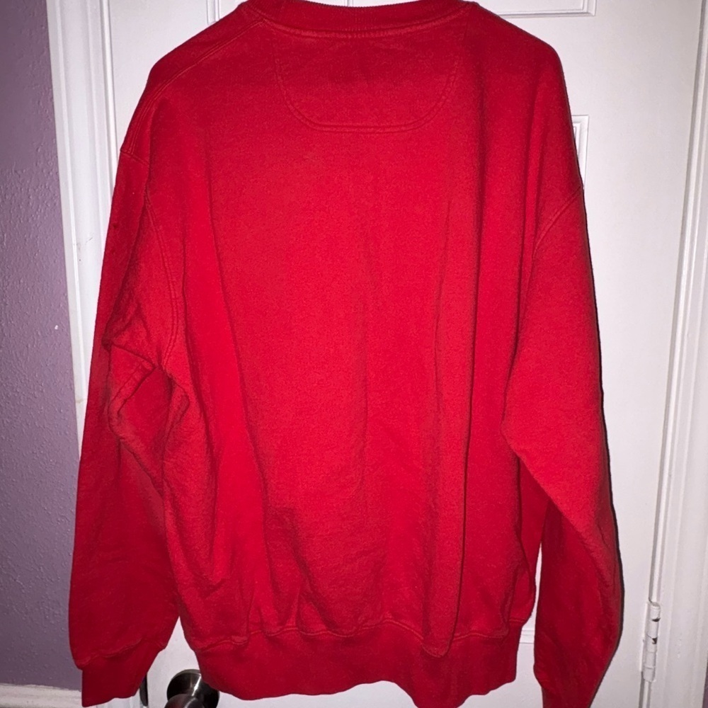Champion Men's Bold Red Crewneck Sweater - Picture 2 of 4